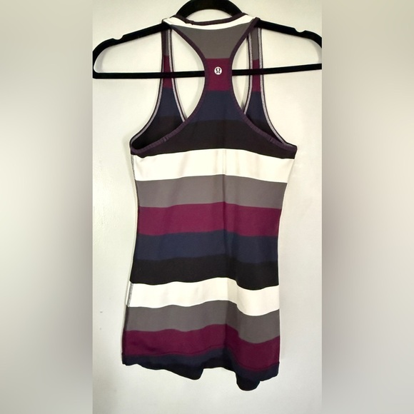Lululemon Cool Racerback Tank Top - Striped Angel Wings - Hyper Plum - Picture 4 of 5